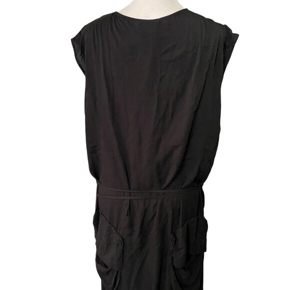 Studio B3 IT 40 / 42 Romper One Piece Black Thin Sleeveless Vneck Pockets - Picture 13 of 15